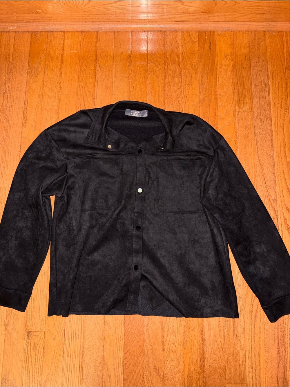 Primark Men's Black Suede-Style Shirt Jacket